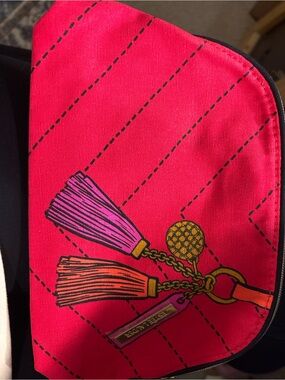 Estee Lauder Pink Tassel Print Cosmetic Bag